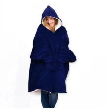 Плед с капюшоном - Huggle Hoodie (синий) (467-1021)