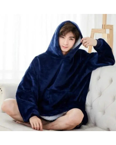 Плед с капюшоном - Huggle Hoodie (синий) (467-1021)
