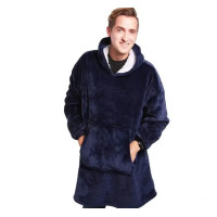Плед с капюшоном - Huggle Hoodie (синий) (467-1021)