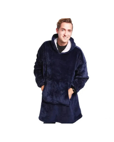 Плед с капюшоном - Huggle Hoodie (синий) (467-1021)