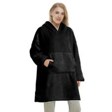 Плед с капюшоном - Huggle Hoodie (черный) (467-1097)